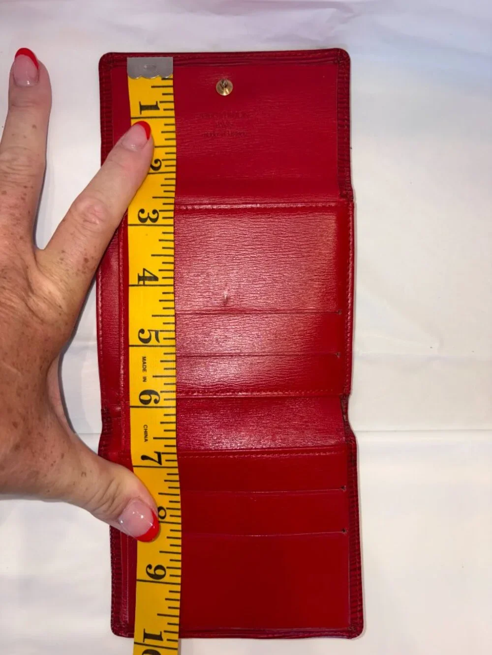 Red Epi Leather LV/Louis Vuitton Wallet March 1995. COA included